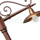 Zabytkowa lampa ogrodowa z aluminium i mosiądzu Made in Italy - Adela Viadurini