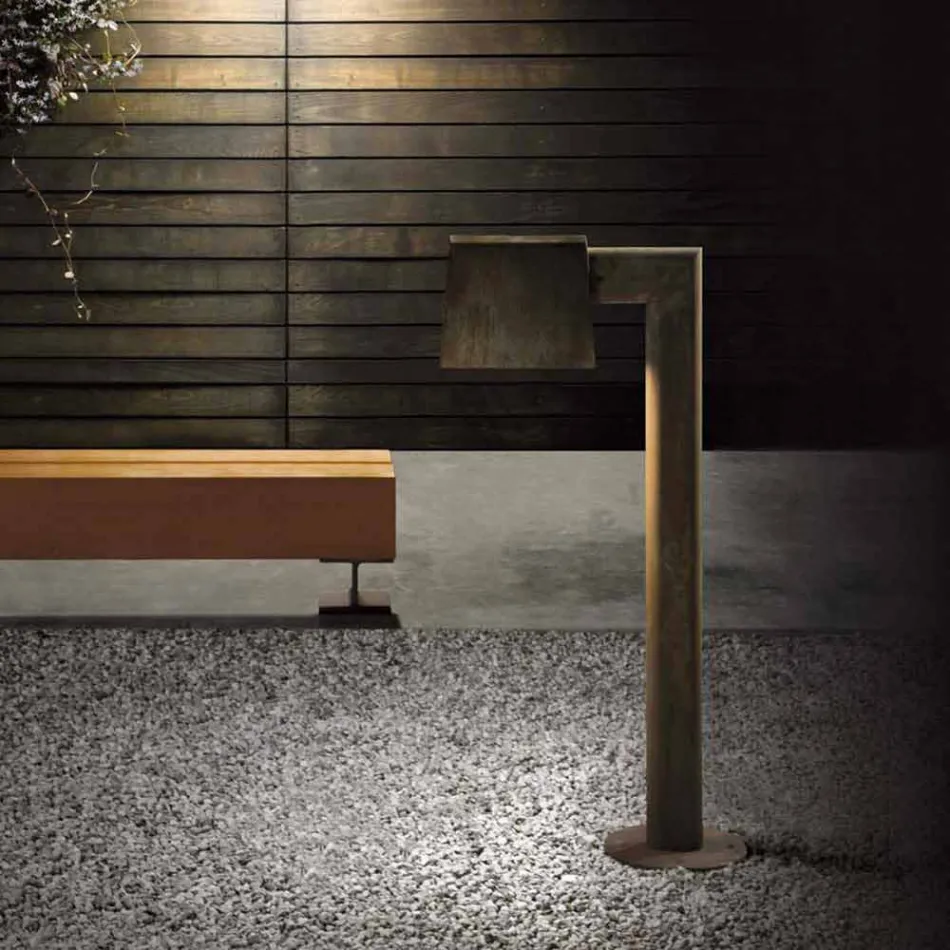 Latarnia zewnętrzna w antycznym brązowym metalu 2 wysokości - Saint Tropez autorstwa Il Fanale Viadurini