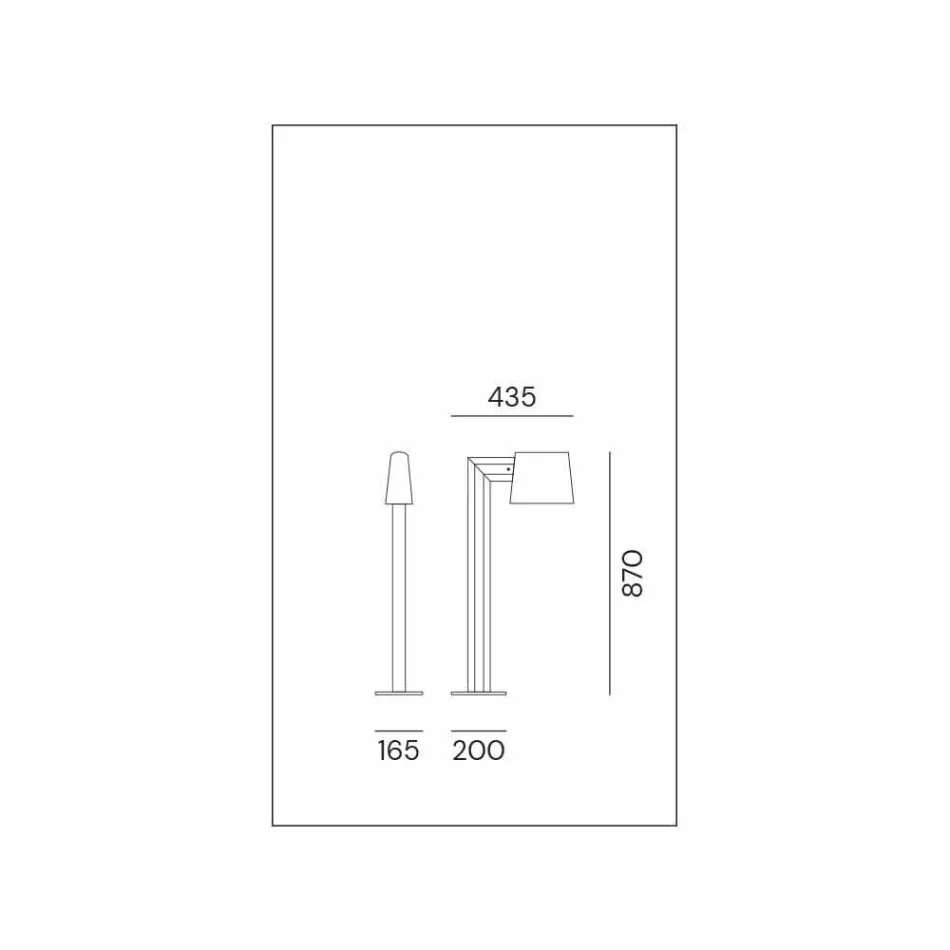 Latarnia zewnętrzna w antycznym brązowym metalu 2 wysokości - Saint Tropez autorstwa Il Fanale Viadurini