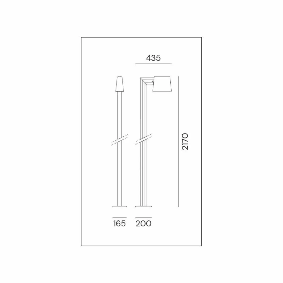 Latarnia zewnętrzna w antycznym brązowym metalu 2 wysokości - Saint Tropez autorstwa Il Fanale Viadurini