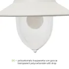 Lampa ogrodowa z 3 lampkami z aluminium Made in Italy - Cassandra Viadurini