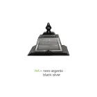 Lampa ogrodowa w stylu vintage z aluminium i szkła Made in Italy - Dorota Viadurini