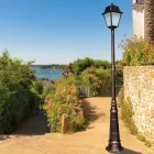 Lampa ogrodowa w stylu vintage z aluminium i szkła Made in Italy - Dorota Viadurini