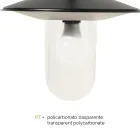 Lampa ogrodowa w stylu vintage z szarego aluminium Made in Italy - Belen Viadurini