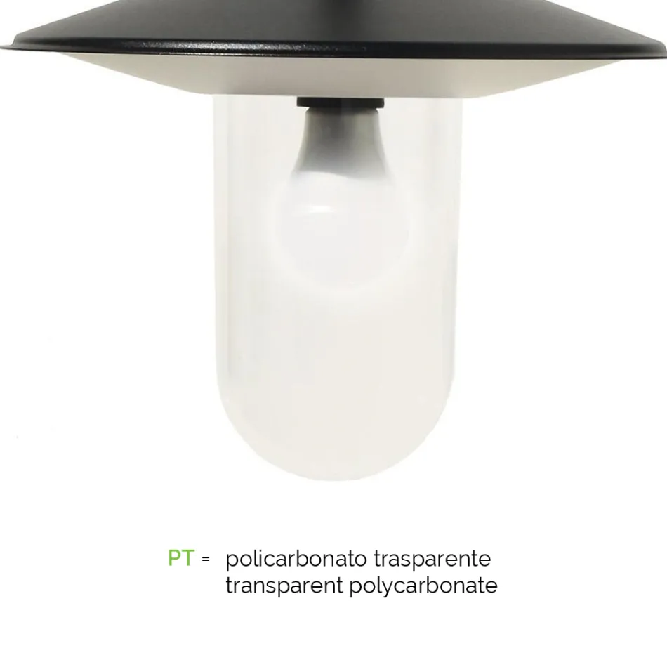 Lampa ogrodowa w stylu vintage z szarego aluminium Made in Italy - Belen Viadurini