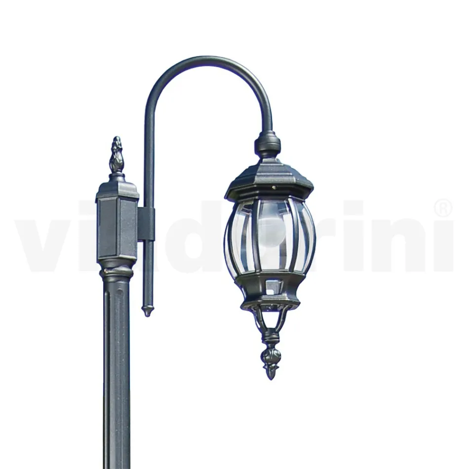 Lampa ogrodowa w stylu vintage z antracytowego aluminium Made in Italy - Empire Viadurini