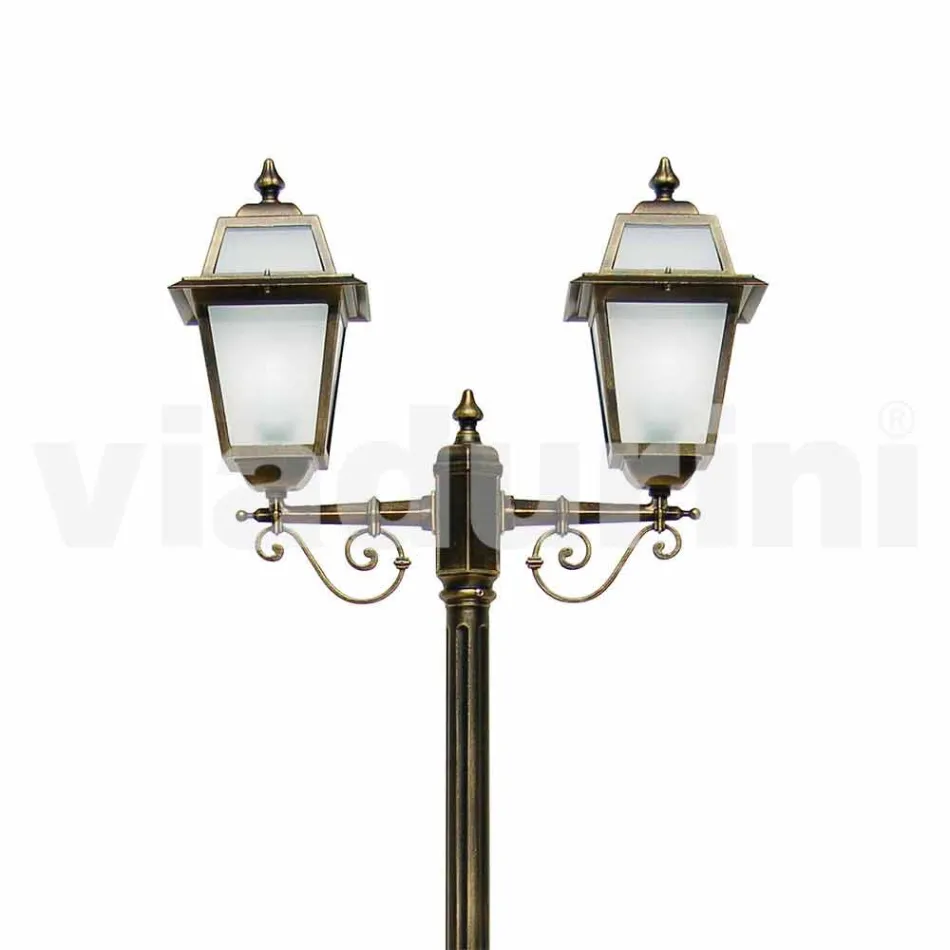 Lampa zewnętrzna z dwoma światłami z aluminium, wyprodukowana we Włoszech, Kristel Viadurini