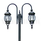 Lamppost w stylu vintage 2 światła z antracytowego aluminium Made in Italy - Empire Viadurini