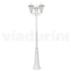 Lampa uliczna w stylu vintage 3 światła z aluminium i szkła Made in Italy - Terella Viadurini
