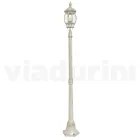Lampa uliczna w stylu vintage z białego aluminium Made in Italy - Dodo Viadurini