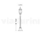 Lampa uliczna w stylu vintage z białego aluminium Made in Italy - Dodo Viadurini