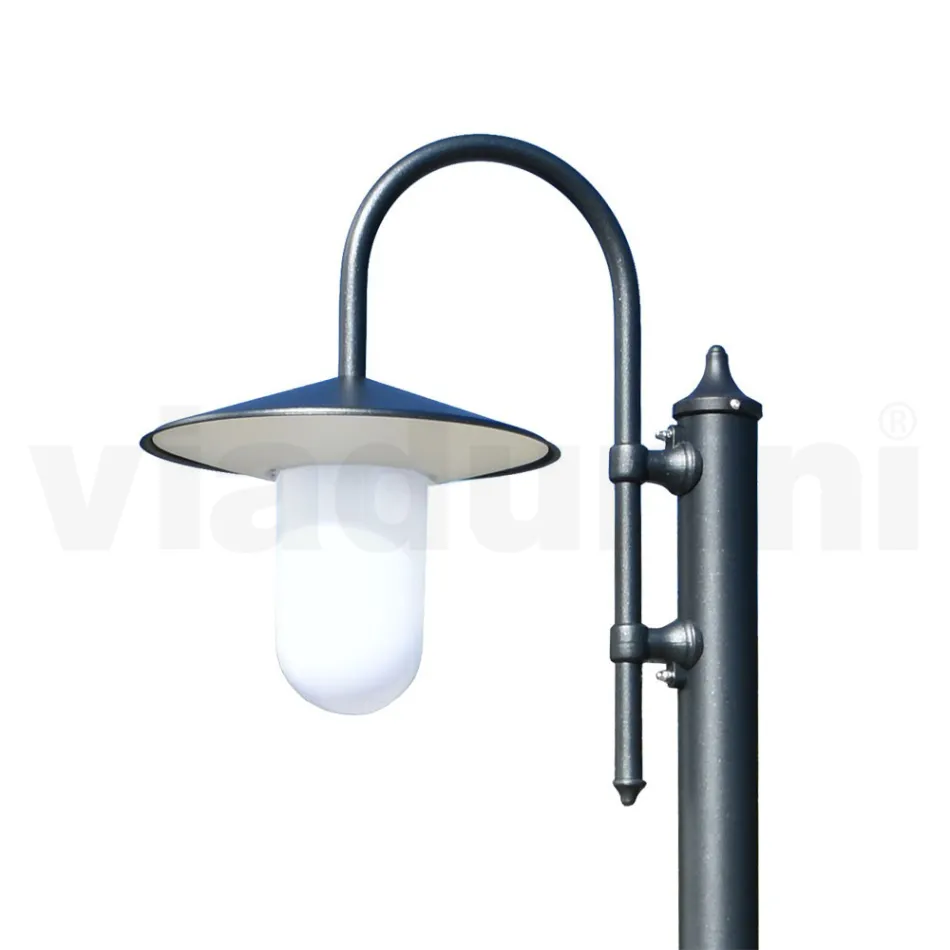Lampa uliczna w stylu vintage z antracytowego szarego aluminium Made in Italy - Belen Viadurini