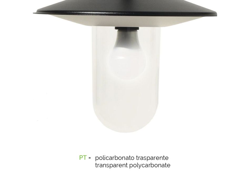 Lampa uliczna w stylu vintage z antracytowego szarego aluminium Made in Italy - Belen Viadurini