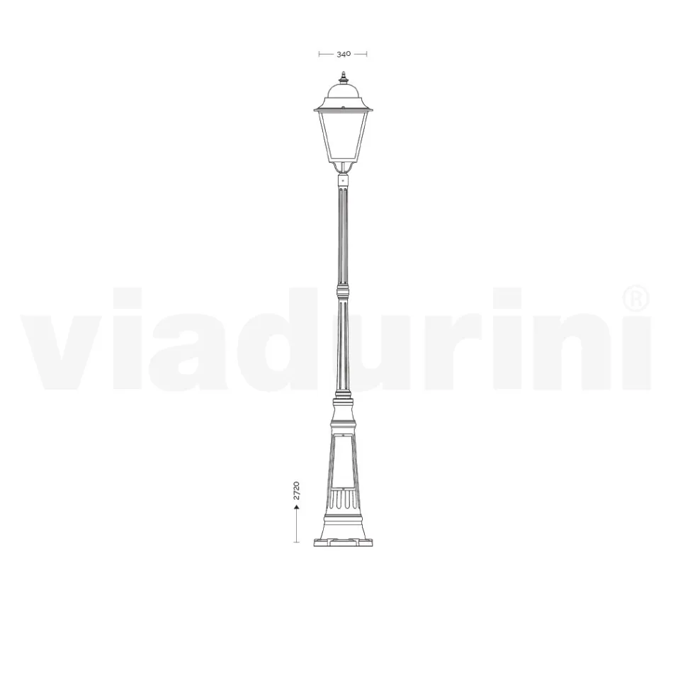 Zabytkowa lampa zewnętrzna z aluminium Made in Italy - Bonaria Viadurini