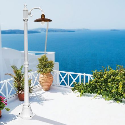 Lampa vintage z aluminium z dyfuzorem z mosiądzu Made in Italy - Adela Viadurini