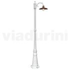 Zabytkowa lampa z aluminium z dyfuzorem z mosiądzu Made in Italy - Adela Viadurini