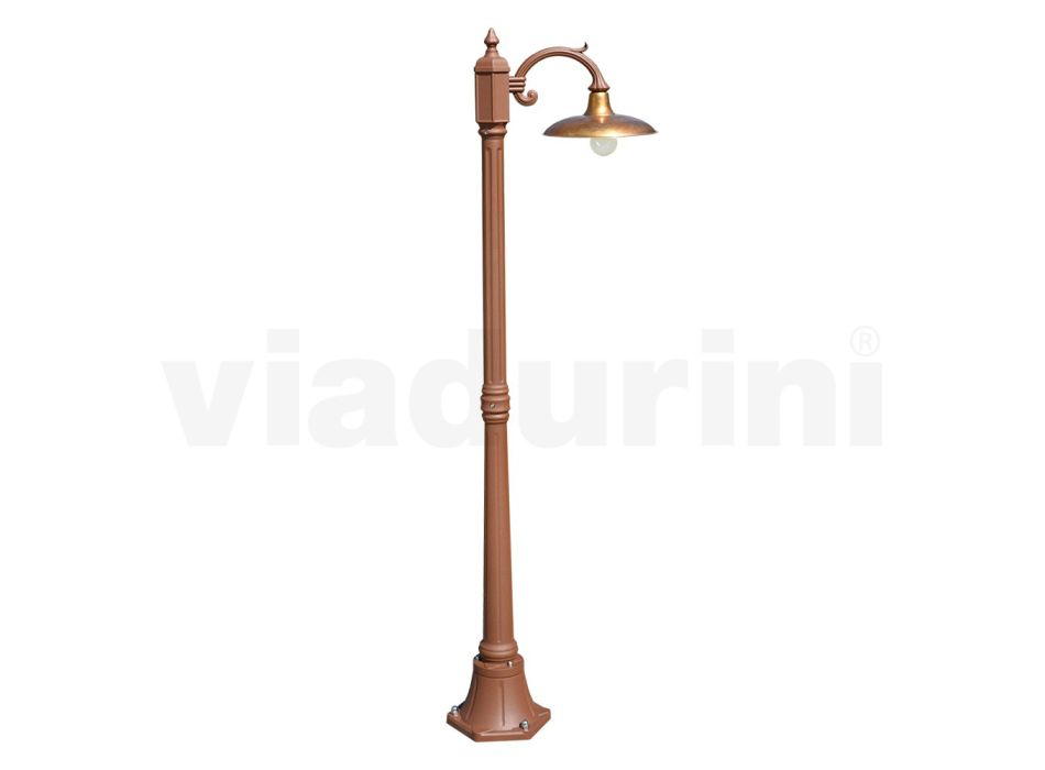 Lampa vintage z aluminium z dyfuzorem z mosiądzu Made in Italy - Adela Viadurini