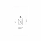 Latarnia ścienna z klasyczną świecą z mosiądzu - Lanterne autorstwa Il Fanale Viadurini