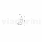 Latarnia ścienna aluminiowa wykonana we Włoszech, Aquilina Viadurini