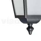 Ogrodowa latarnia sufitowa z antracytowego aluminium i piaskowanego szkła - Elric Viadurini