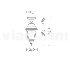 Latarnia sufitowa z odlewanego ciśnieniowo aluminium i szklanego dyfuzora – Scintilla Viadurini