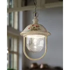 Zewnętrzna latarnia wisząca z ręcznie malowanego aluminium - Bari Viadurini