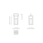 Latarnia zewnętrzna z czarną aluminiową konstrukcją Made in Italy - Eve Viadurini