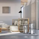 Latarnia zewnętrzna z czarną aluminiową konstrukcją Made in Italy - Eve Viadurini