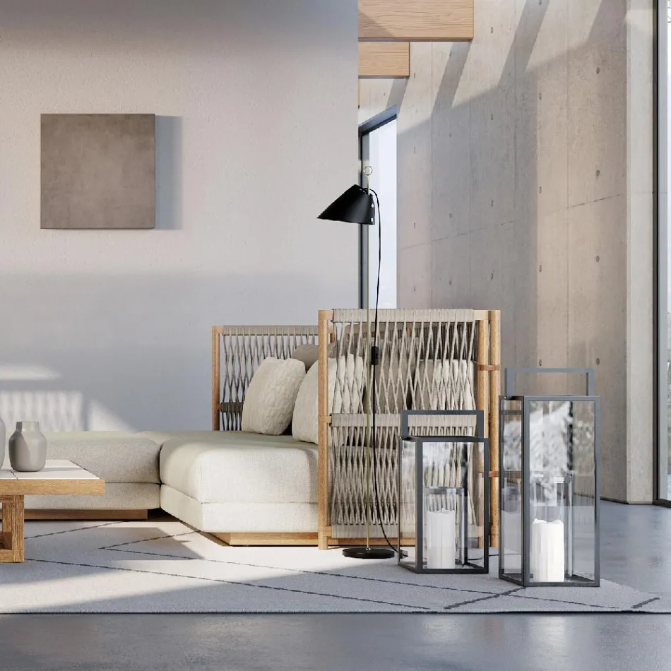 Latarnia zewnętrzna z czarną aluminiową konstrukcją Made in Italy - Eve Viadurini