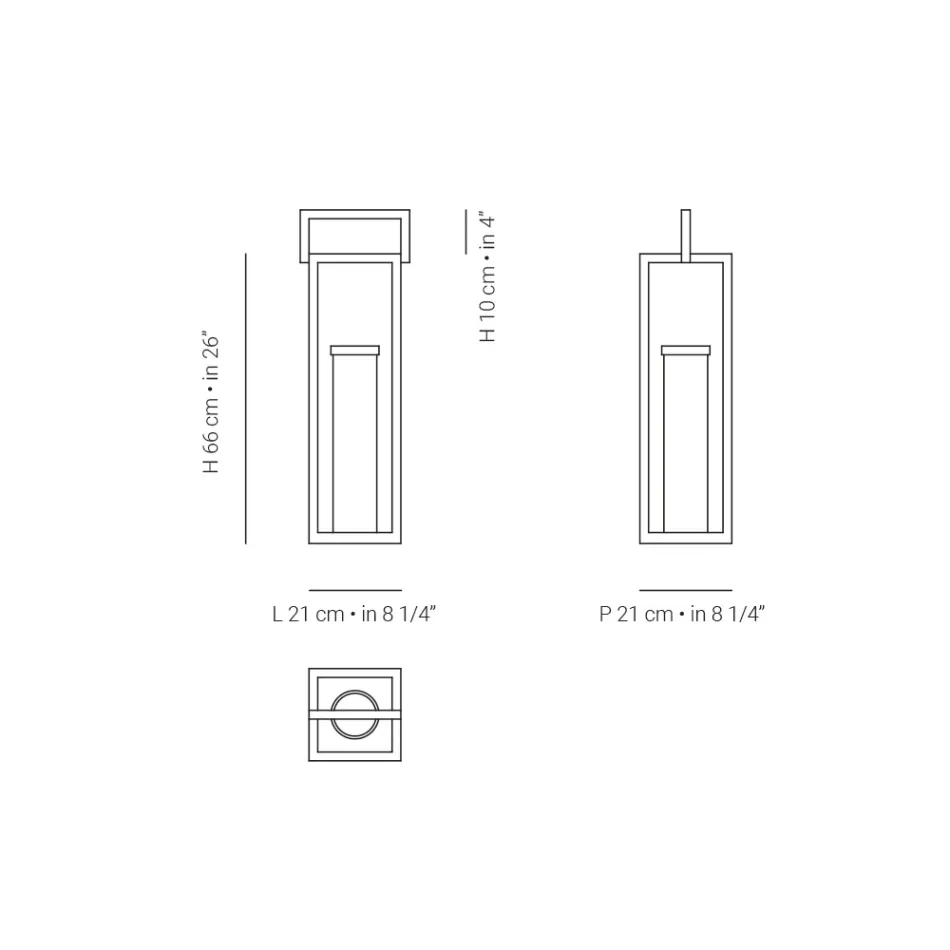 Latarnia zewnętrzna z czarną aluminiową konstrukcją Made in Italy - Eve Viadurini