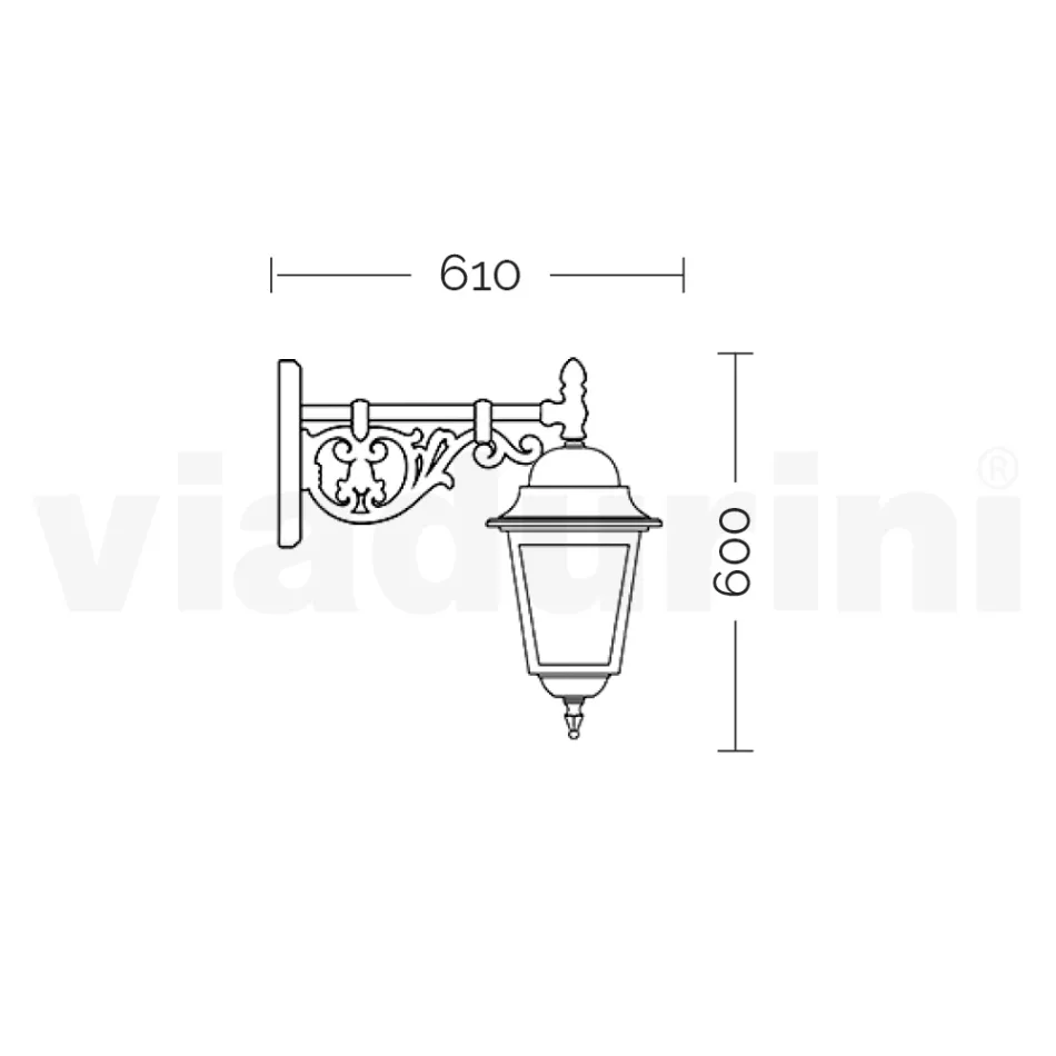 Latarnia zewnętrzna ze szkła i aluminium w 5 różnych wykończeniach - Alchemist Viadurini