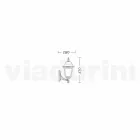 Latarnia ścienna aluminiowa wykonana we Włoszech, Aquilina Viadurini