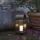 Ogród Latarnia z żelaza lub mosiądzu świecy Il Fanale Viadurini