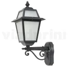 Latarnia ogrodowa z antracytowego aluminium i piaskowanego szkła - Elric Viadurini