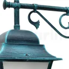 Zewnętrzna latarnia ścienna z aluminium i piaskowanego szkła - Alchemist Viadurini