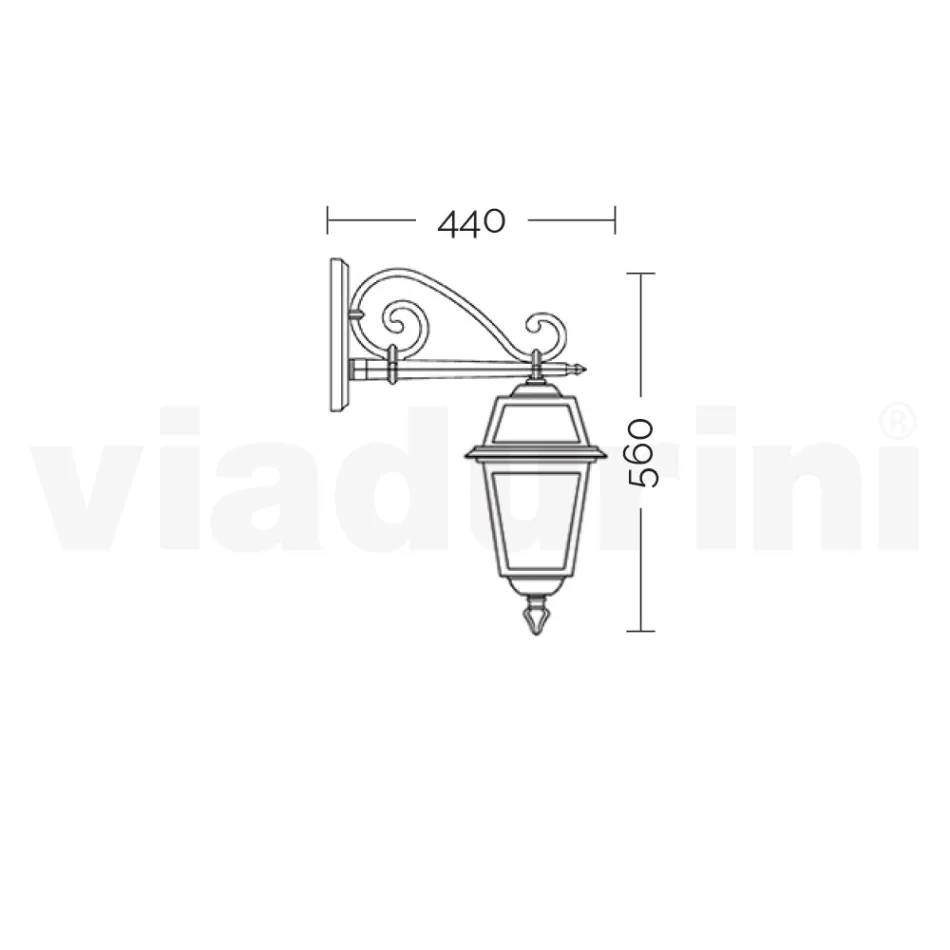 Latarnia zewnętrzna wykonana z antracytowego aluminium i szkła Made in Italy - Elric Viadurini