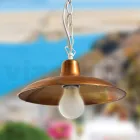 Zabytkowa latarnia zewnętrzna z aluminium i mosiądzu Made in Italy - Adela Viadurini