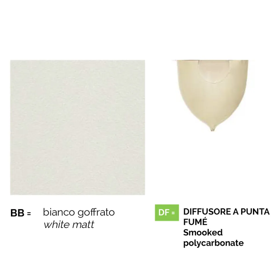 Ścienna latarnia ogrodowa z białego aluminium, wyprodukowana we Włoszech, w Anusca Viadurini