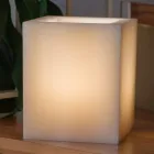 Latarnia zapachowa z wosku z efektem zarysowań i świeczką typu tealight Made in Italy - Famme Viadurini