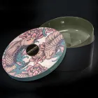 Umywalka z miską z zielonej gliny ogniotrwałej Made in Italy - Tatiana Viadurini