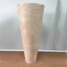 Igor ręcznie malowany, połysk biały stożkowy umywalka Viadurini