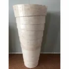 Projekt umywalki łazienkowej w białym kamieniu Brent, unikatowy element Viadurini