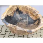 Zlewozmywak cokołowy design w kolorze Ley z naturalnego kamienia, ręcznie robiony Viadurini