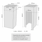 Umywalka Kolumna kamienia naturalnego Czarny Balik Viadurini