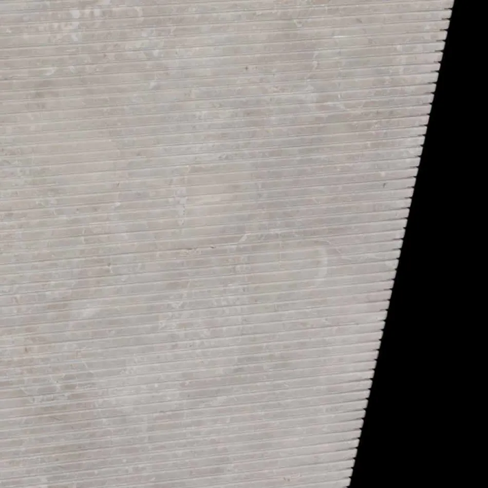 Umywalka nablatowa naturalnie Sire białego kamienia, ręcznie Viadurini