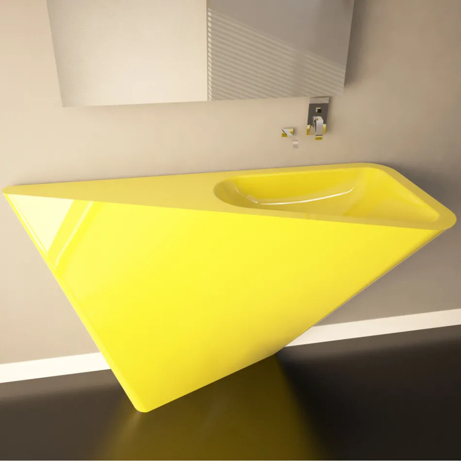 Nowoczesna umywalka stojąca wykonana ręcznie przez firmę Mullet Viadurini