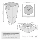 Umywalka Kolumna Piramida kamienia naturalnego Beżowy Nias Viadurini