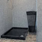 Umywalka Kolumna Piramida kamienia naturalnego Czarny Nias Viadurini