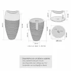 Umywalka Kolumna Kulisty kamienia naturalnego Czarny Gili Viadurini