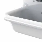 Współczesna umywalka z podwójną ścianką z białej ceramiki Andy Viadurini